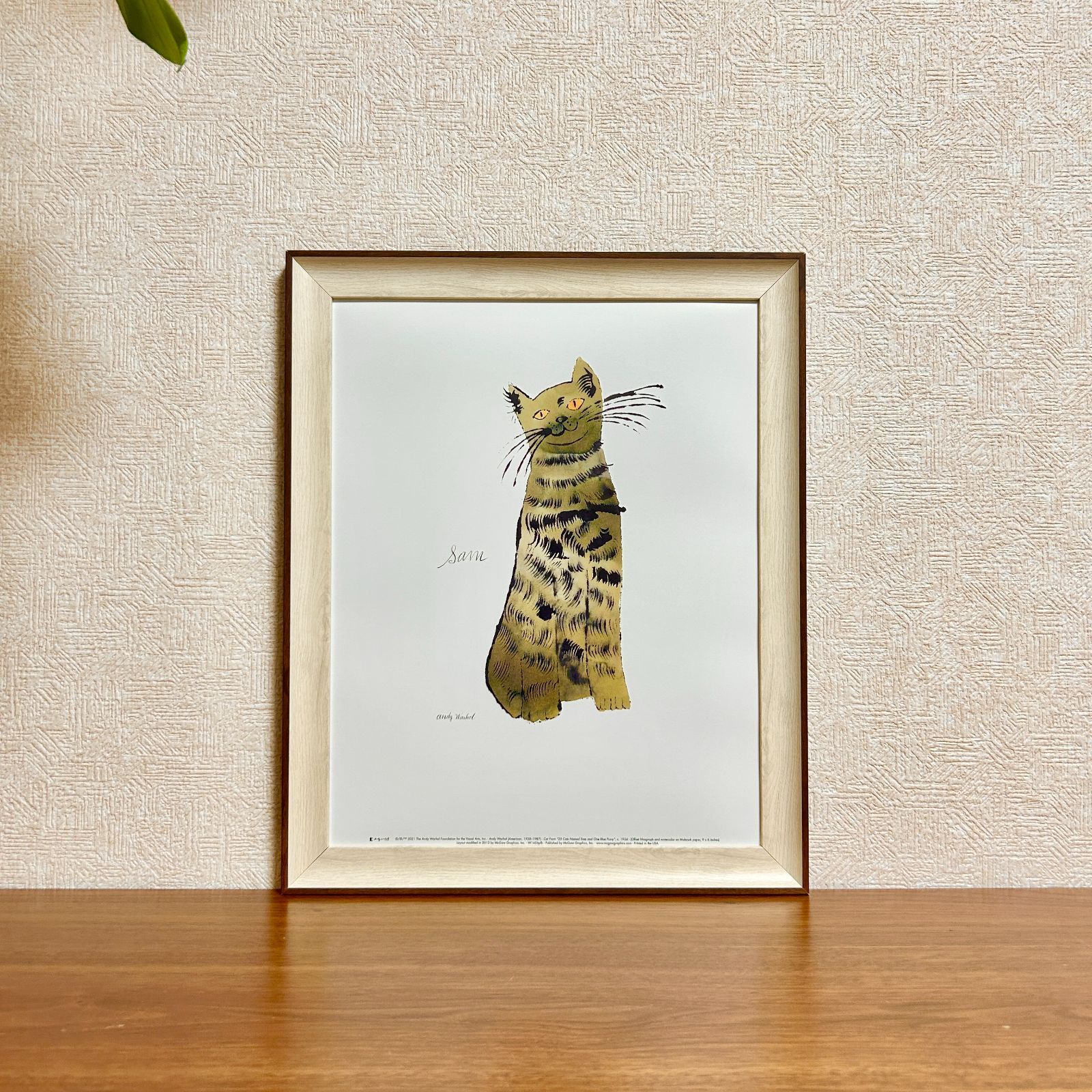 アンディ・ウォーホル cat 額付き 新品☆額縁付アートポスター(BRUCE MCGAW GRAPHICS)☆アンディ