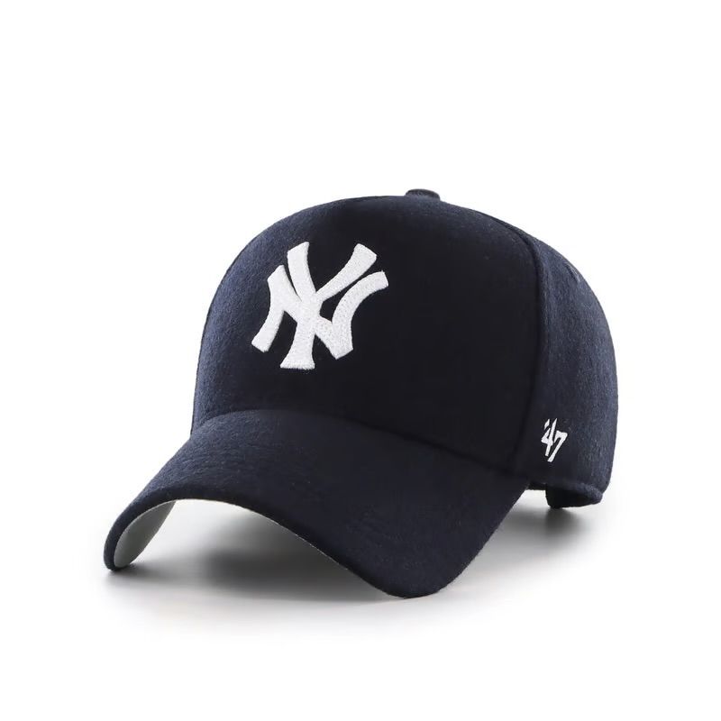 【新品・未使用】'47 6PANEL WOOL CAP (YANKEES CHAIN STITCH OFFSIDE) NAVY