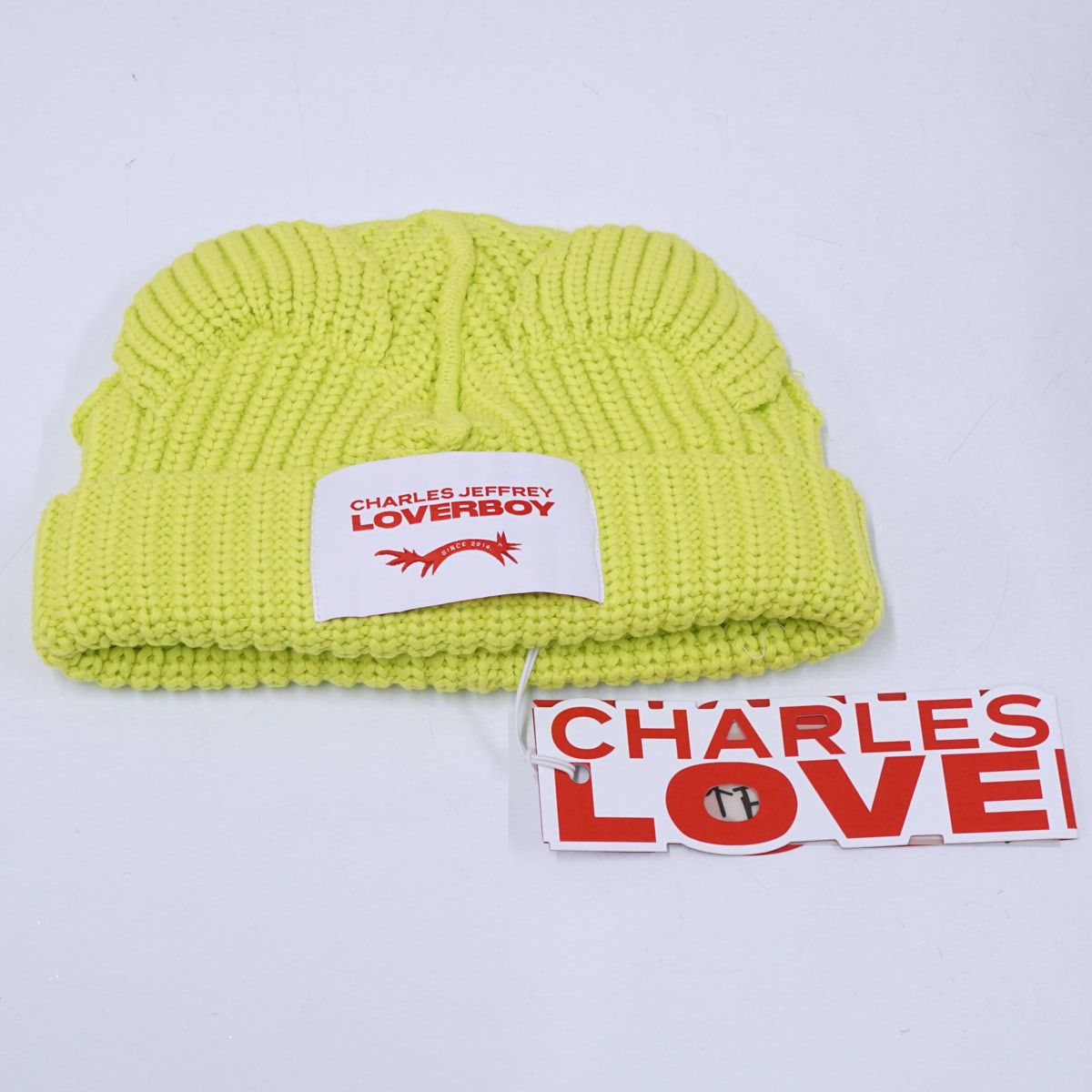 CHARLES JEFFREY LOVERBOY ビーニー グリーン CHARLES JEFFREY LOVERBOY ニット帽 CHUNKY EARS BEANIE