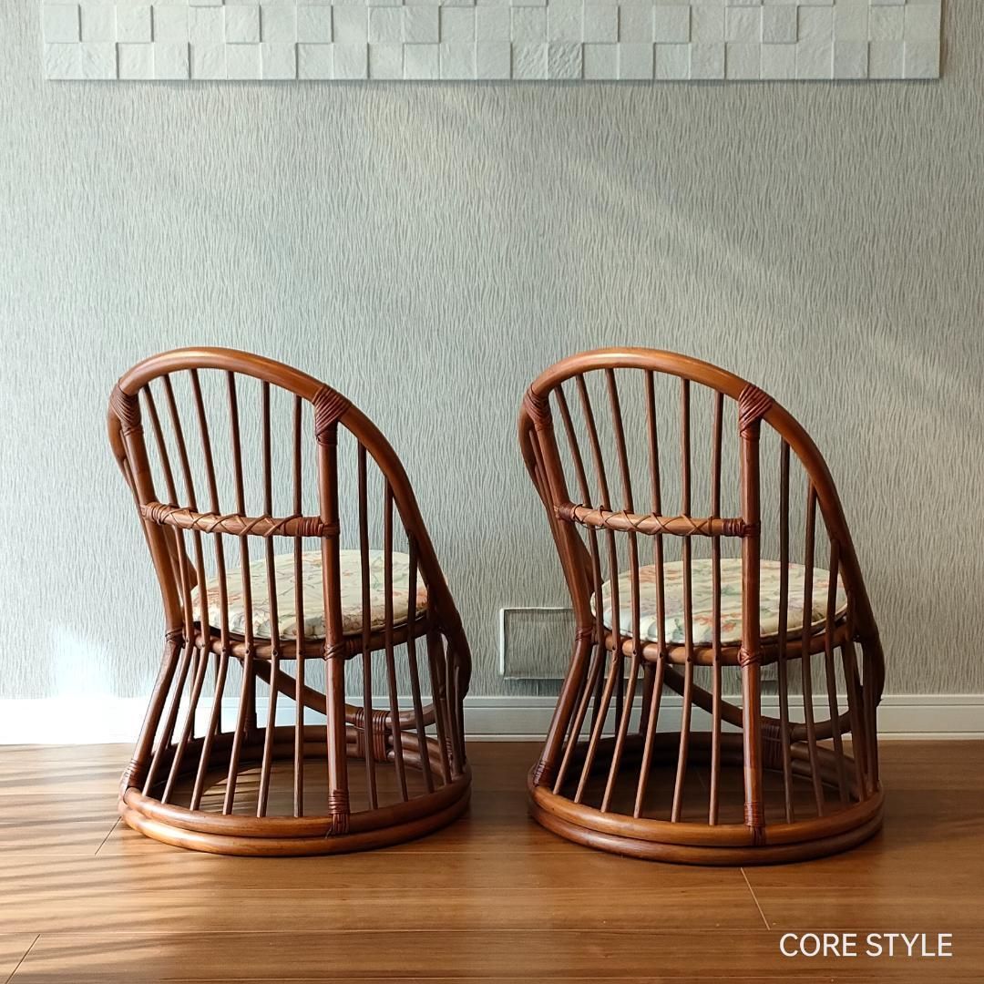 Kazama ラタン アームチェア ブラウン