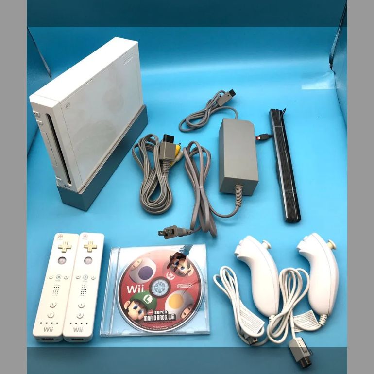 動作確認済】Wii 本体 シロ ニンテンドー スーパーマリオブラザーズ 