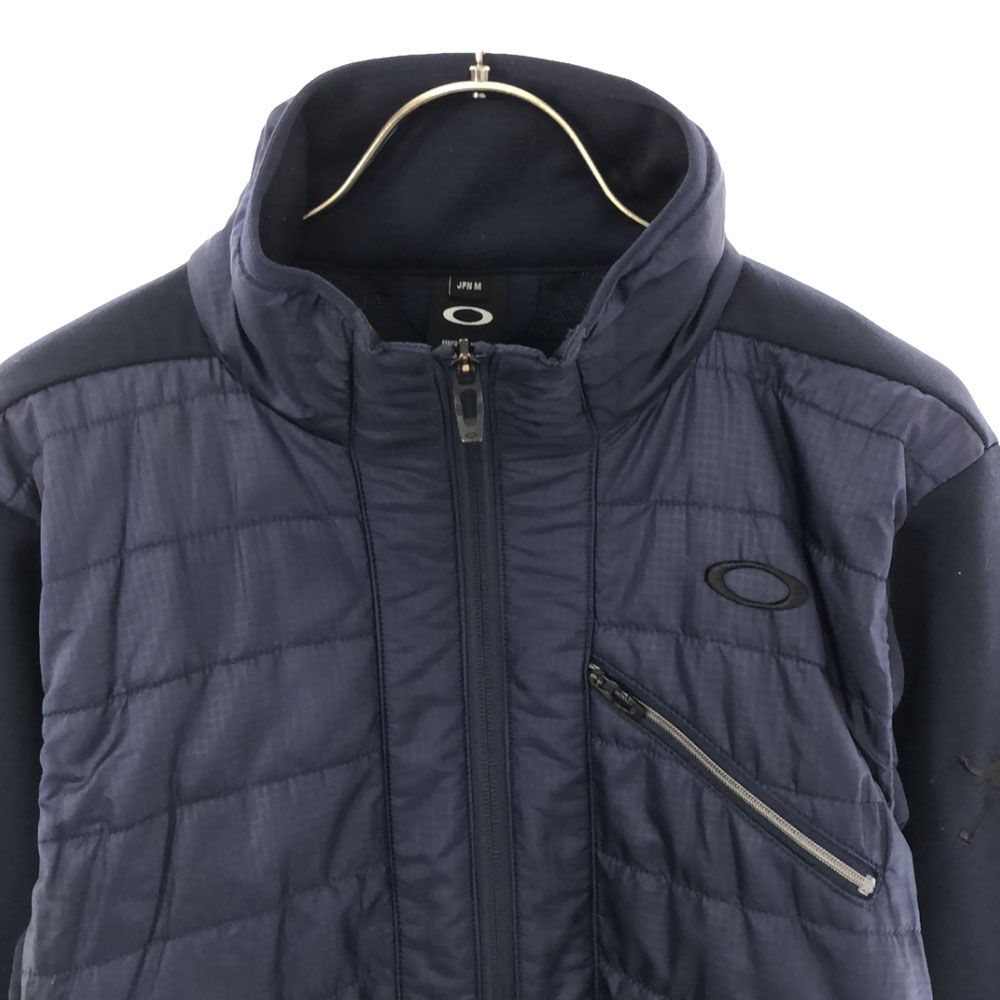 オークリー 長袖 ダブルジップ 中綿ジャケット M ネイビー OAKLEY 異  