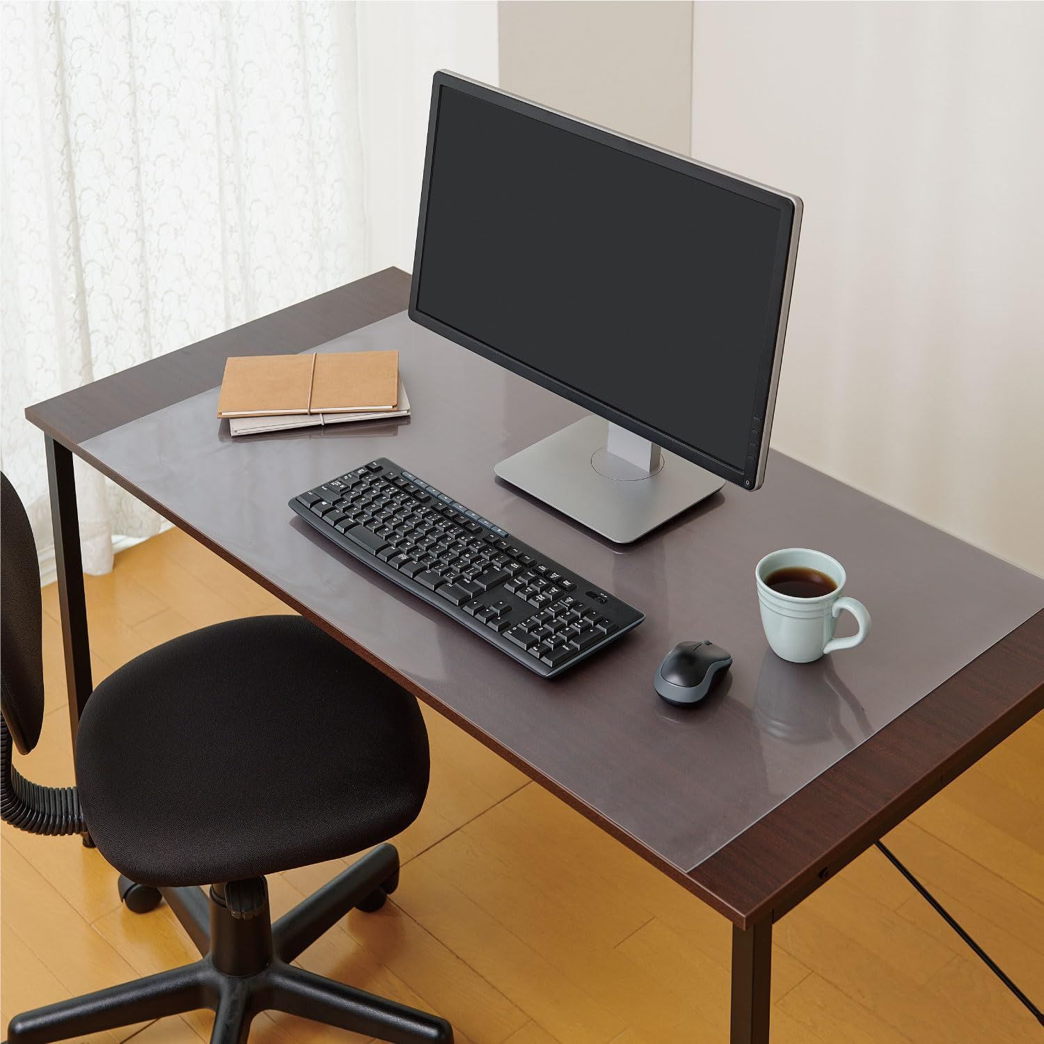 透明マット デスクマット 90cm マウス対応 幅90×奥行60×厚さ0.08cm ベルカ Belca クリア保護マット キズ 汚れ 防止 質の高い お手入れ簡単 カットOK DM60-90-1E