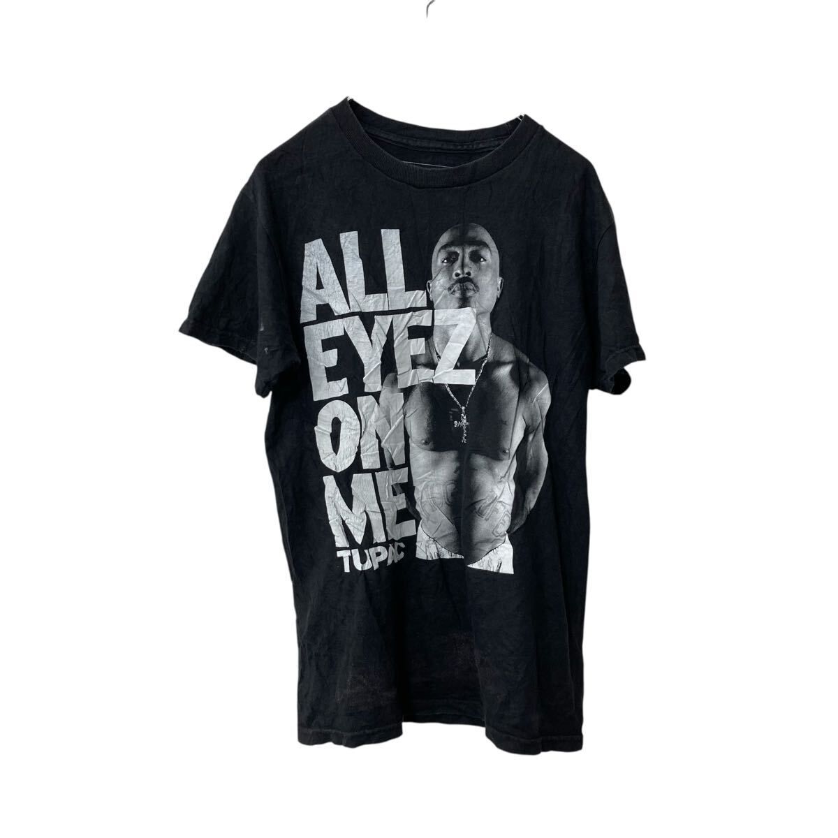 2PAC 半袖 プリントTシャツ S ブラック トゥーパック プルオーバー 
