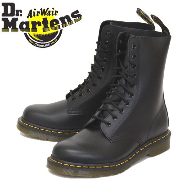 Dr.Martens (ドクターマーチン) 11857001 1490 10ホール SMOOTH レザーブーツ BLACK Dr.Martens UK8-約27.0cm