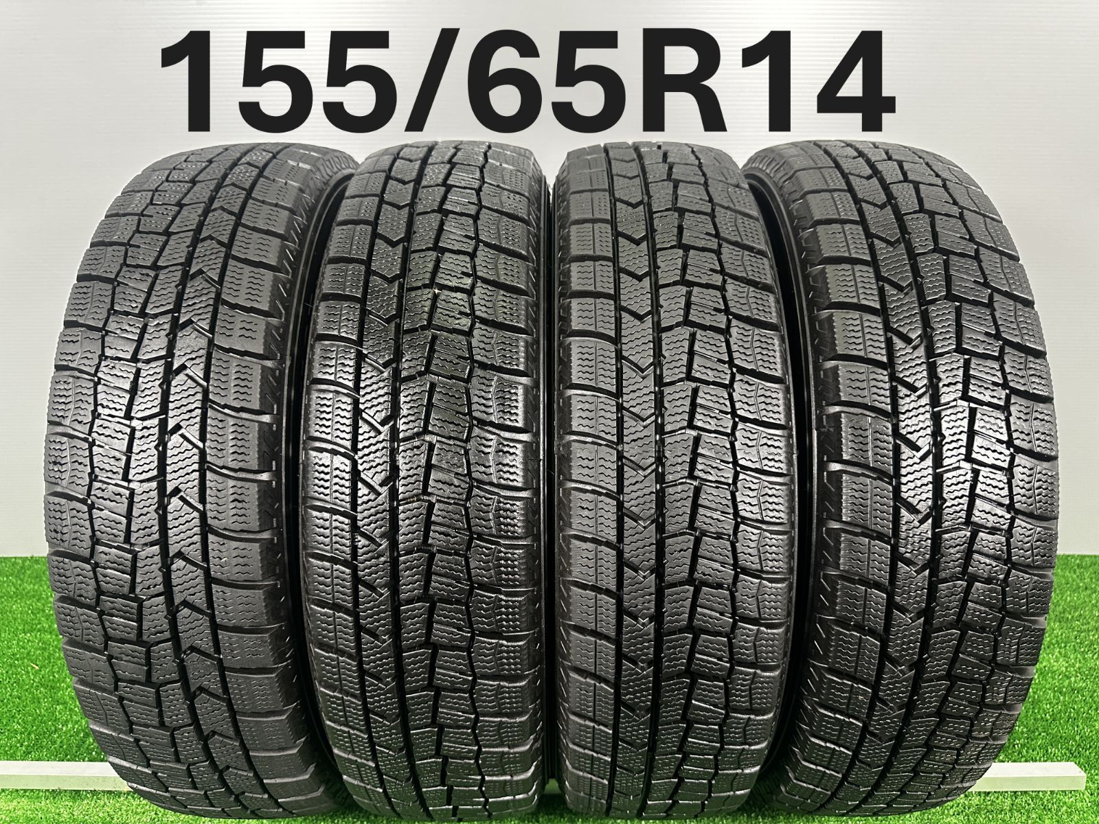 155|65R14 ダンロップ WM01 2020年製 4本 冬タイヤ スタッドレス TA136