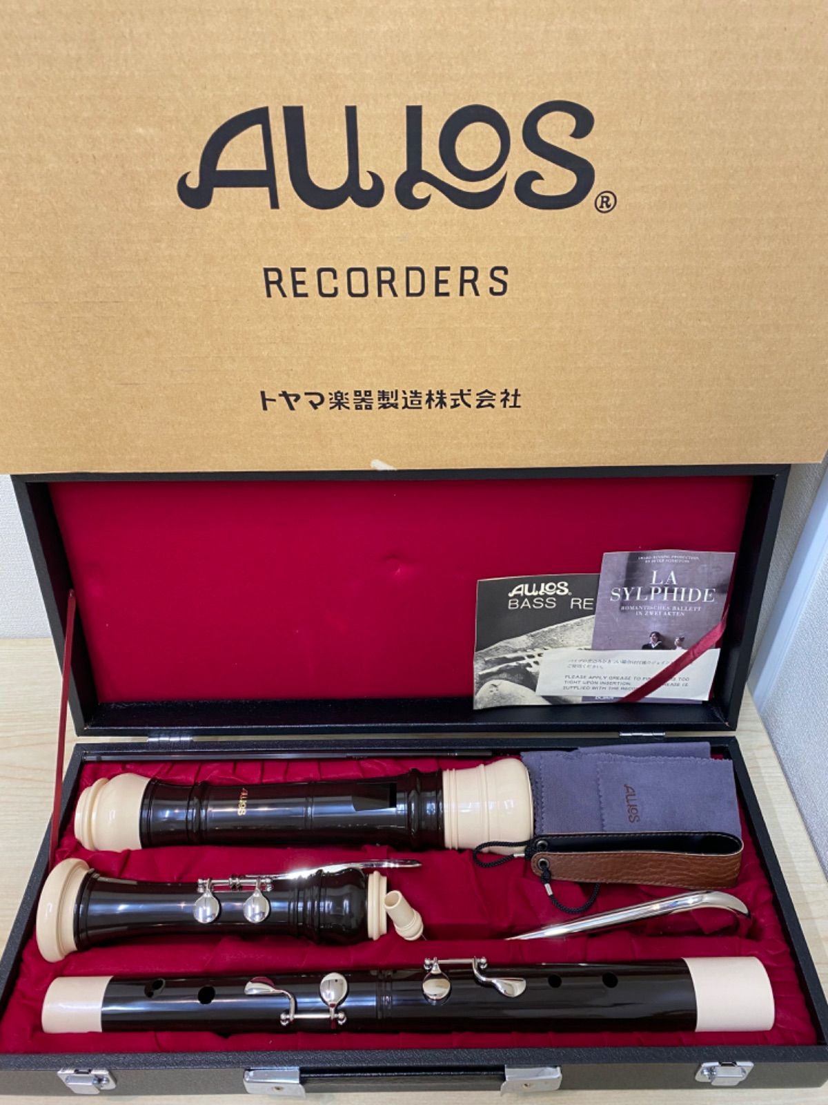 中古】 AULOS アウロス シンフォニー バスリコーダー バロック式