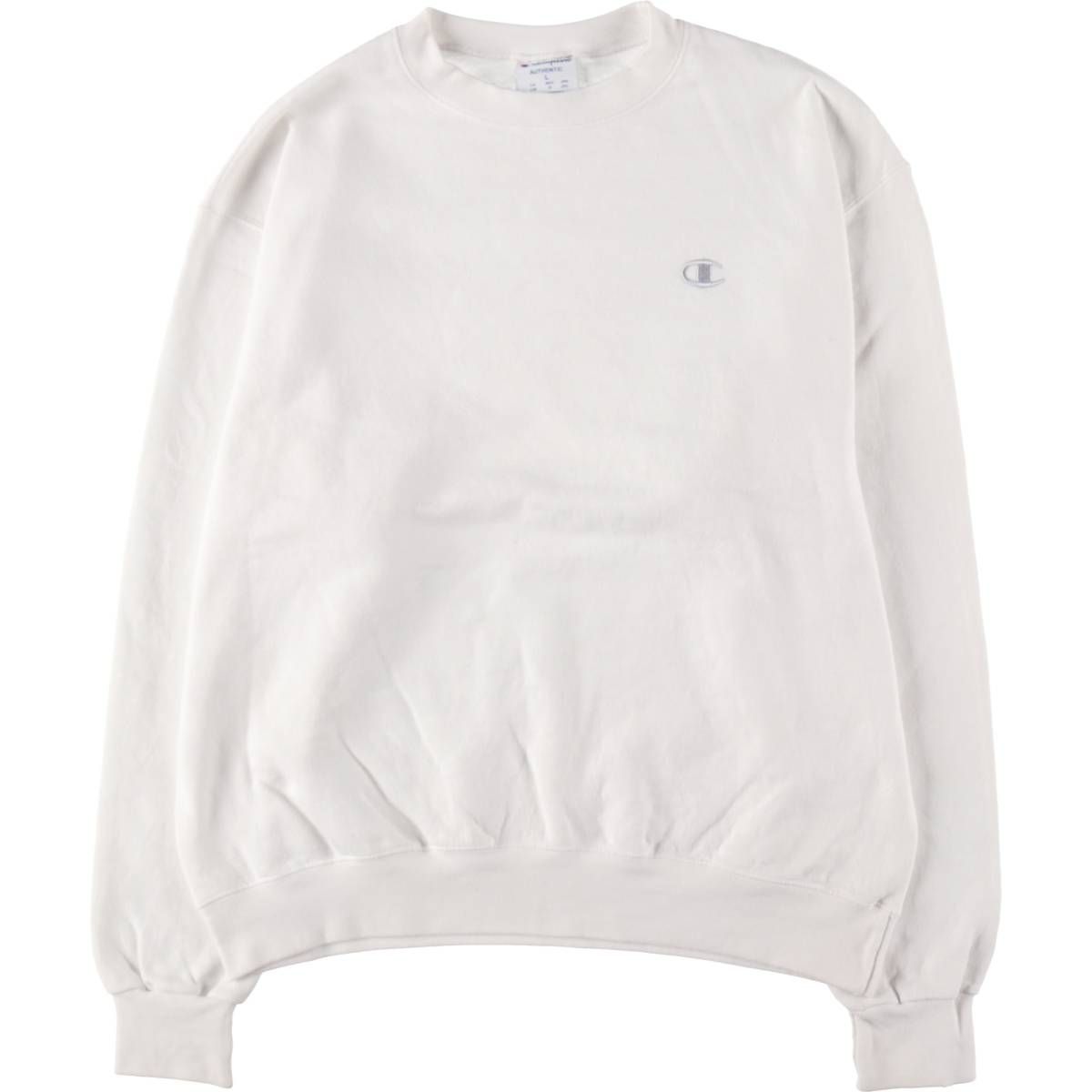 古着 チャンピオン Champion AUTHENTIC ワンポイントロゴスウェットシャツ トレーナー メンズL相当/eaa501459