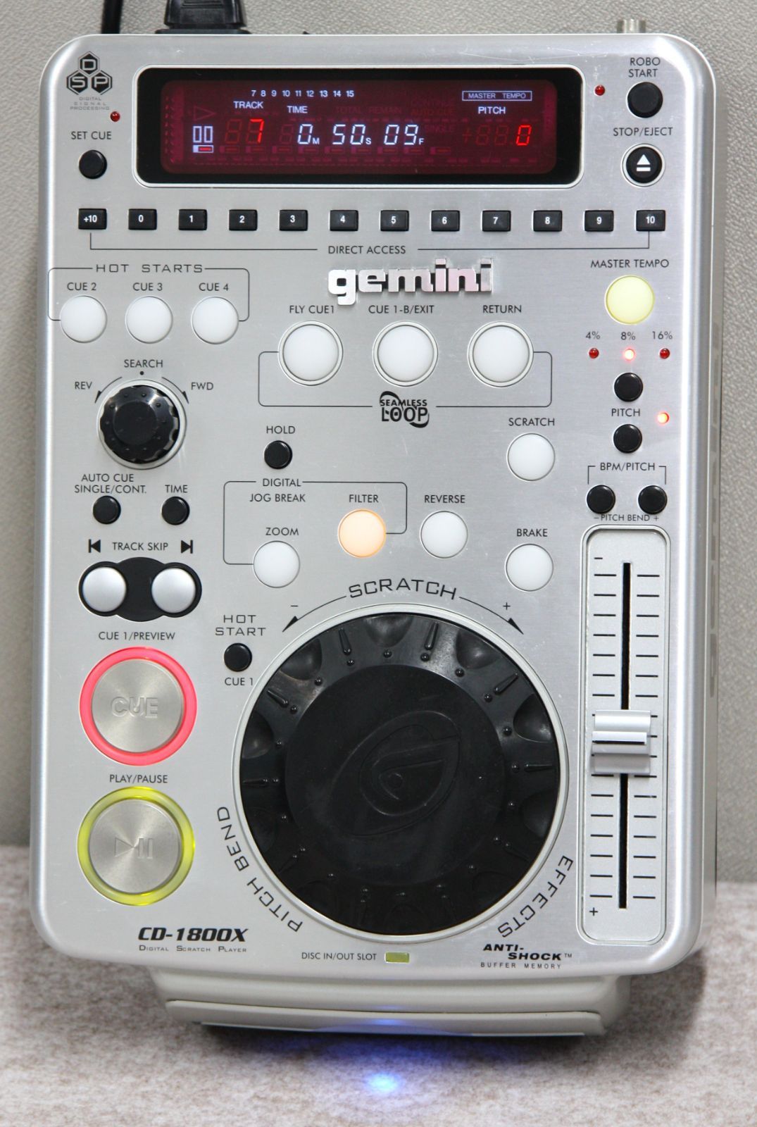 Gemini コンパクトCDJ DIGITAL SCRATCH PLAYER CD-1800X