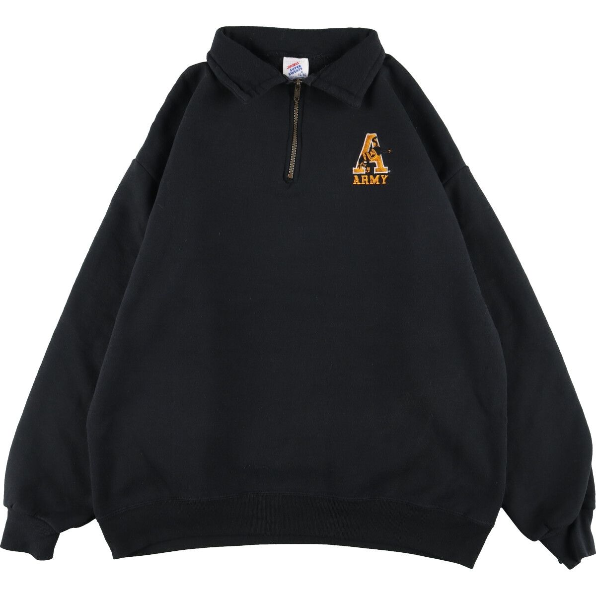 古着 90年代 ジャージーズ Jerzees ハーフジップスウェットシャツ 
