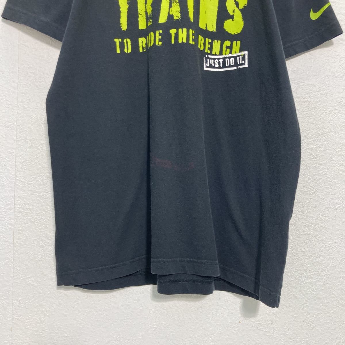 NIKE 半袖 プリント Tシャツ S ブラック グリーン ナイキ ロゴ