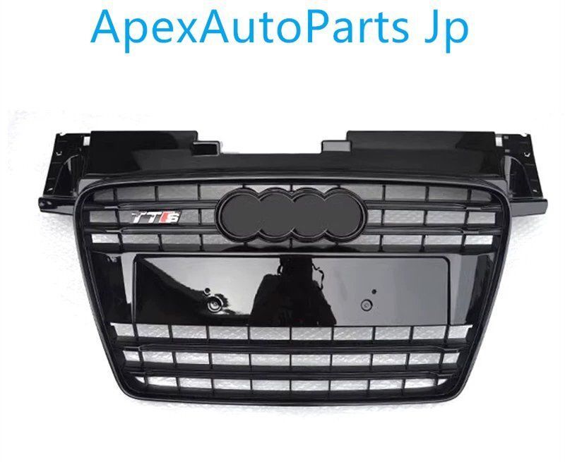 2008-2014 アウディTT TTS MK2 フロントグリル TT用 TTSスタイルフロントバンパーメッシュ エンブレム付き