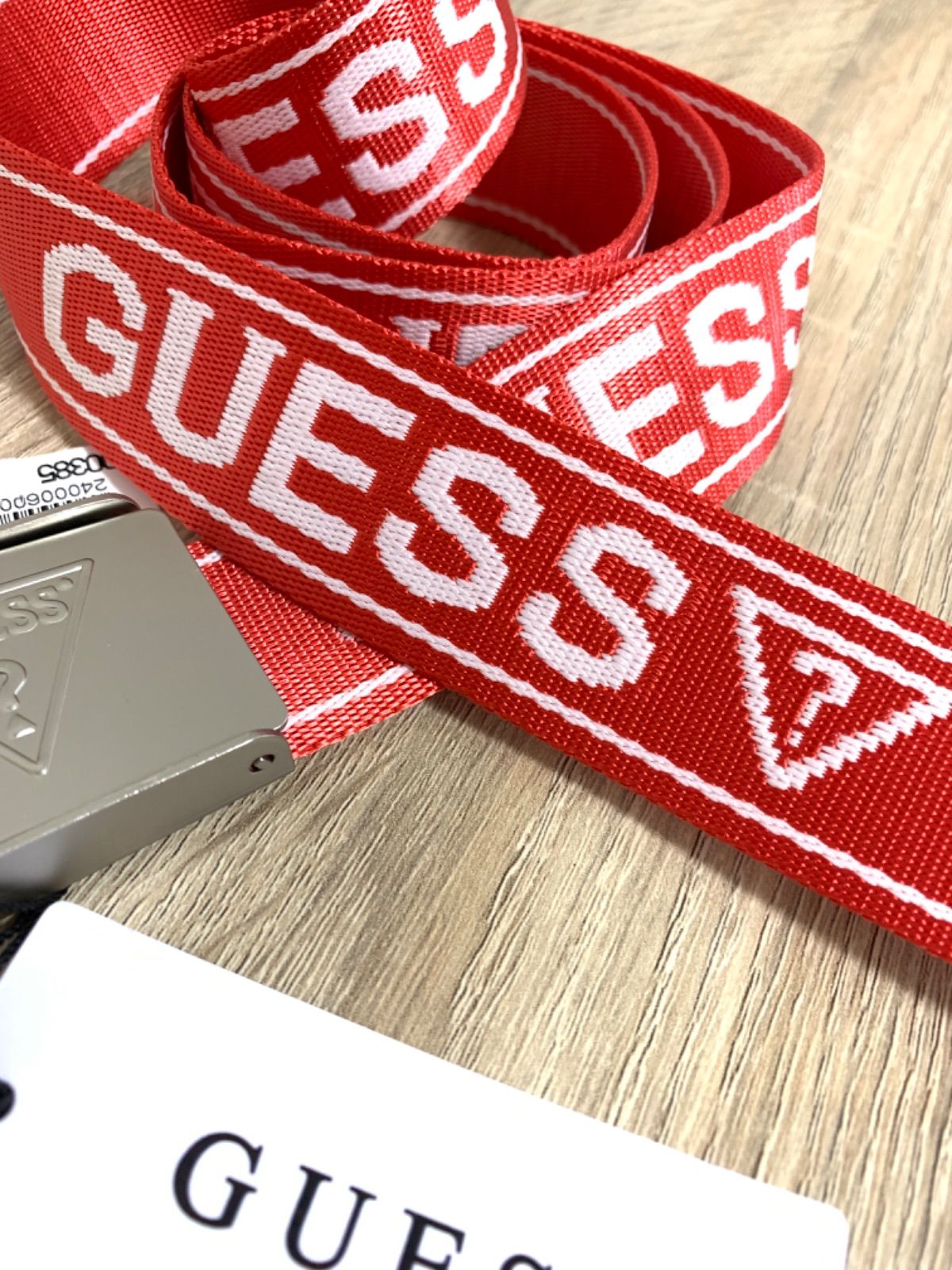 GUESS ベルト レッド