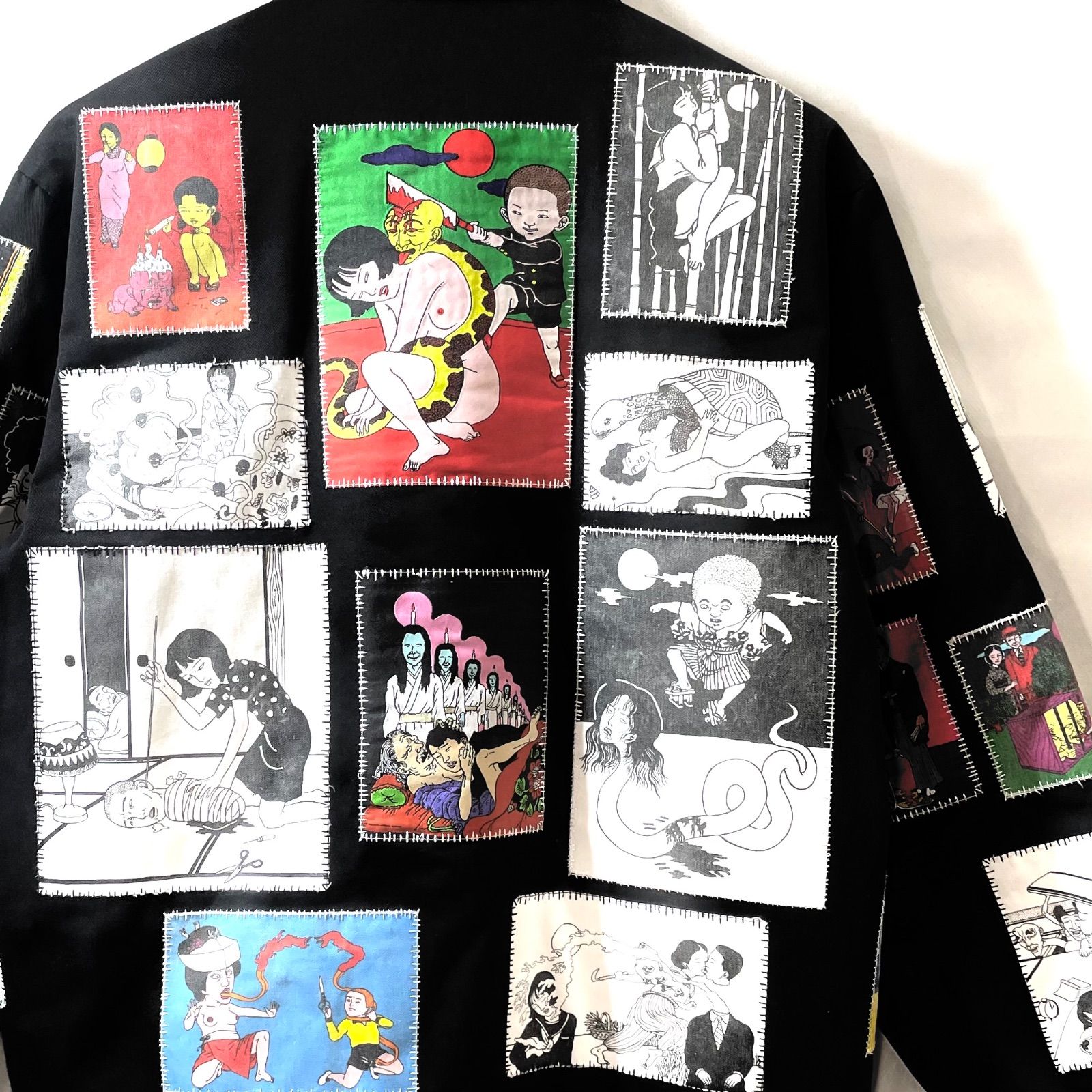 68】Supreme Toshio Saeki Work Jacket 佐伯俊男 シュプリーム サエキトシオ ワーク ジャケット エロ 黒 ブラック  Mサイズ - メルカリ