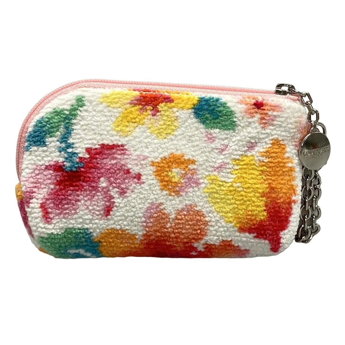 【再入荷！】 FEILER(フェイラー) ポーチ美品 - 白×マルチ 花柄/LOVERARY バッグ
