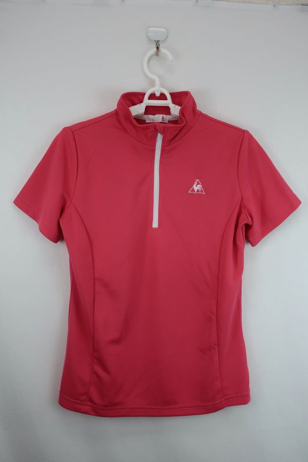 le coq sportif(ルコックスポルティフ) ハーフジップシャツ ピンク レディース M ゴルフウェア 2210-0137 中古