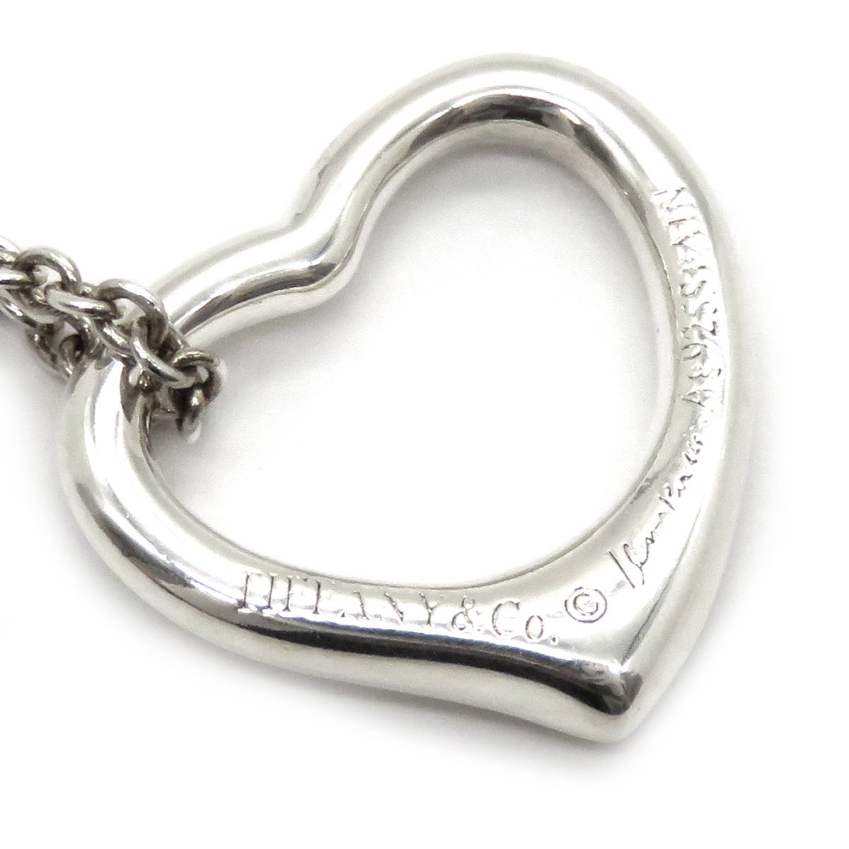 極美品 ティファニー オープンハート ダブル コンビ シルバー925 k18 ティファニー Tiffany & Co ネックレス ダブルオープンハート