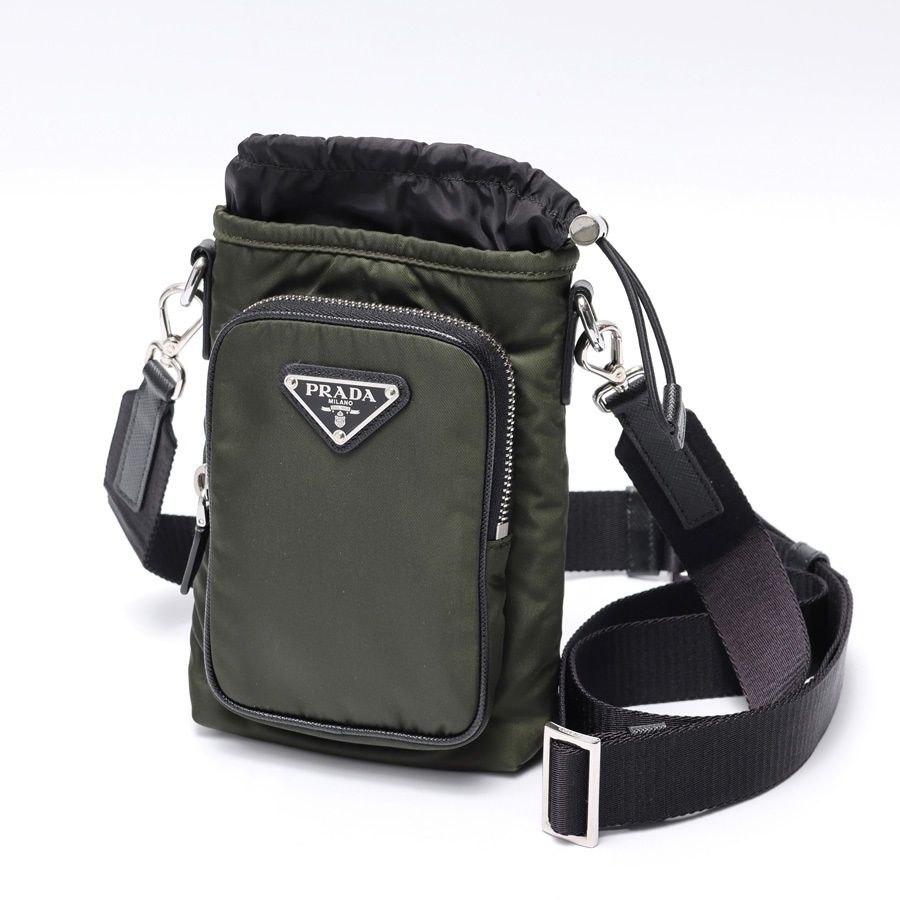 プラダ | PRADA Re-Nylon スマートフォンケース | ショルダーポーチ 2ZH155 ナイロン|レザー カーキ系 商品番号 S-158955