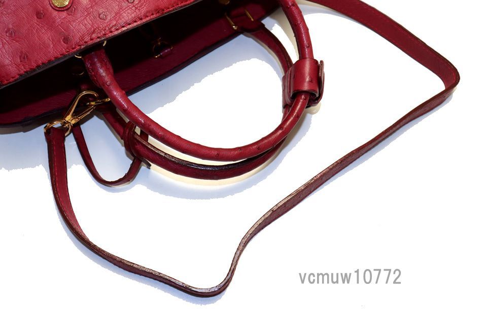 【極希少】ルイヴィトン　モンテーニュ　オーストリッチ　レザー　ハンド　ボストン ルイヴィトン】シティスチーマーPMバッグ オーストリッチ (Louis