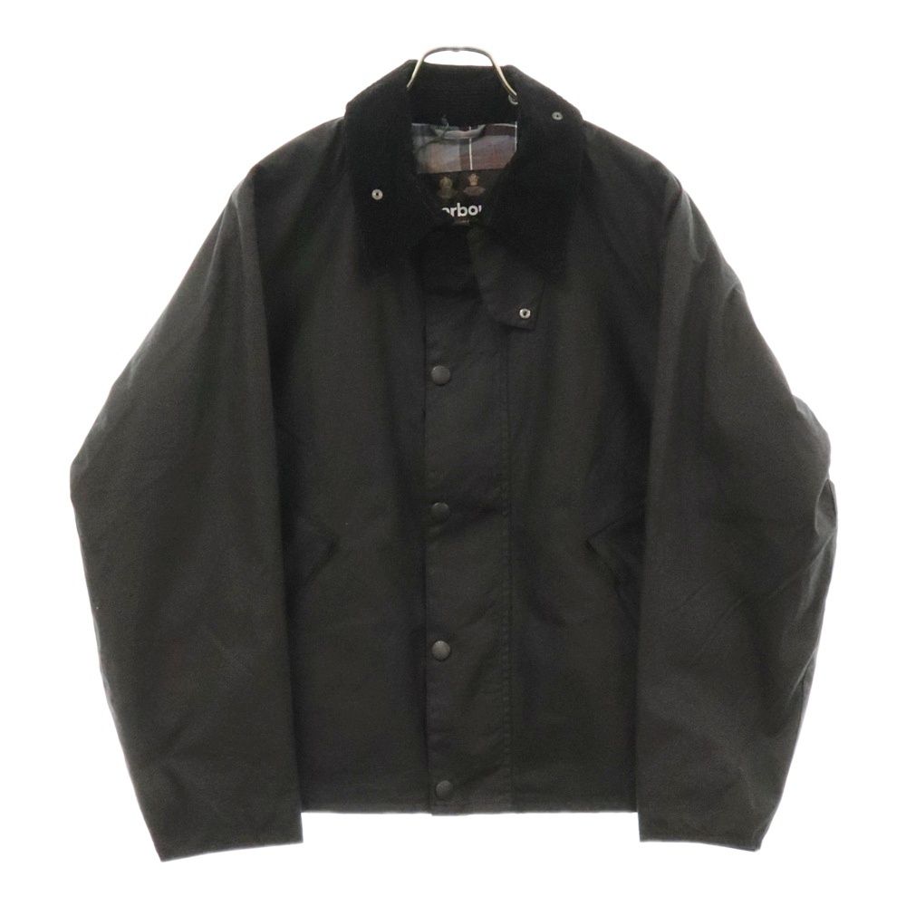 Barbour (バブアー) 24AW OS TRANSPORT WAX JACKET 242MWX1678 オーバーサイズ トランスポート ワックス ジップアップジャケット ブラック
