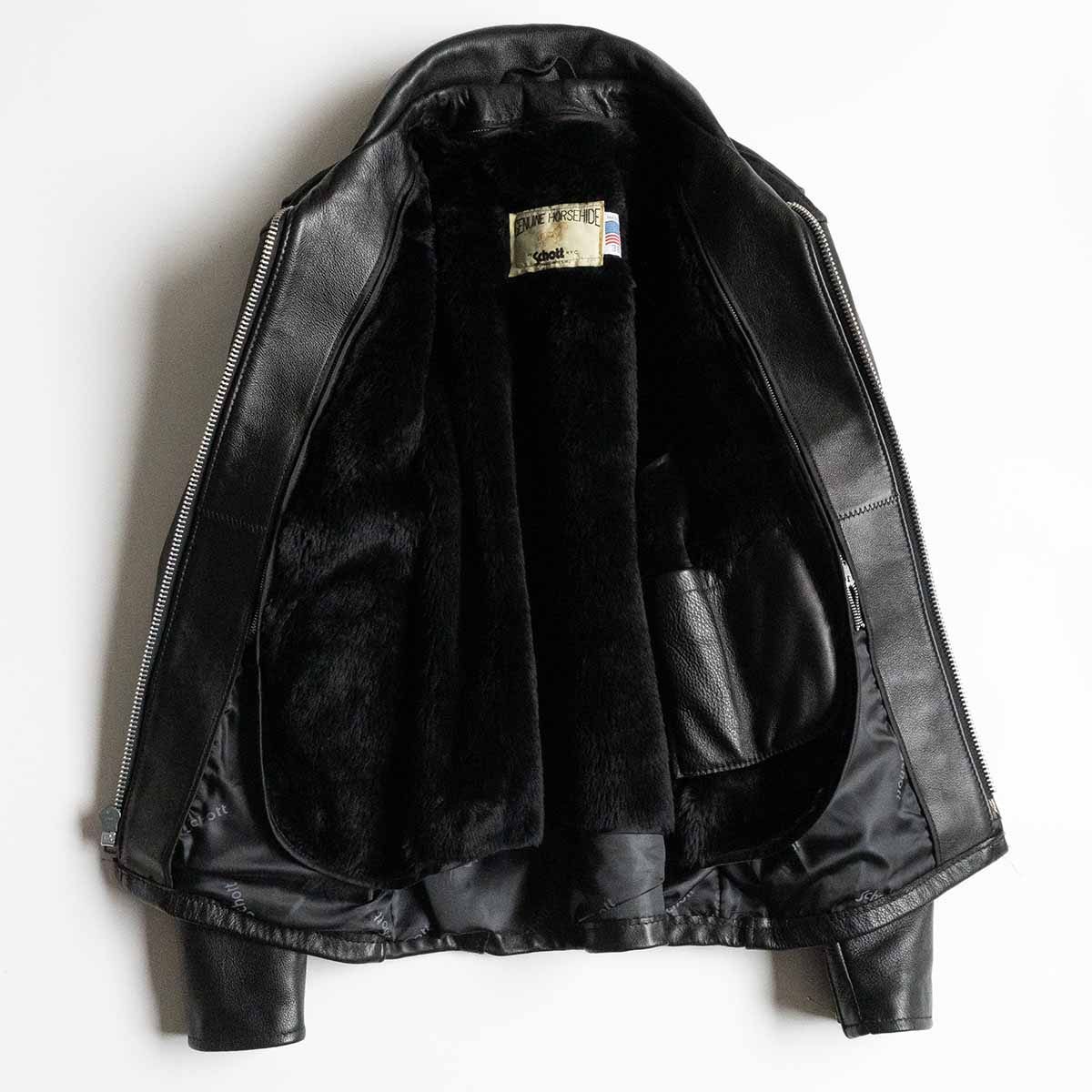 美品】SCHOTT【652H/ホースハイド シングルライダースジャケット