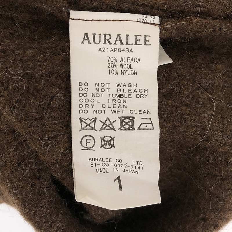 AURALEE - AURALEE / オーラリー | 2021AW | BABY ALPACA WOOL WIDE RIB KNIT ニット | 1 | ブラウン | レディース AURALEE / オーラリー | 2021AW | BABY ALPACA WOOL WIDE RIB