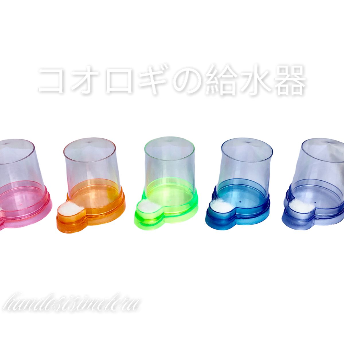 コオロギ・デュビアの給水器5色セット 水飲み場 水入れ 給水タンク