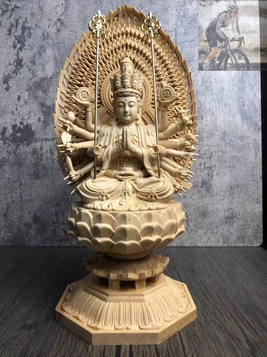 精密細工 木彫仏像 不動明王座像 仏像 桧木 【公式通販】 木彫の仏像 檜木