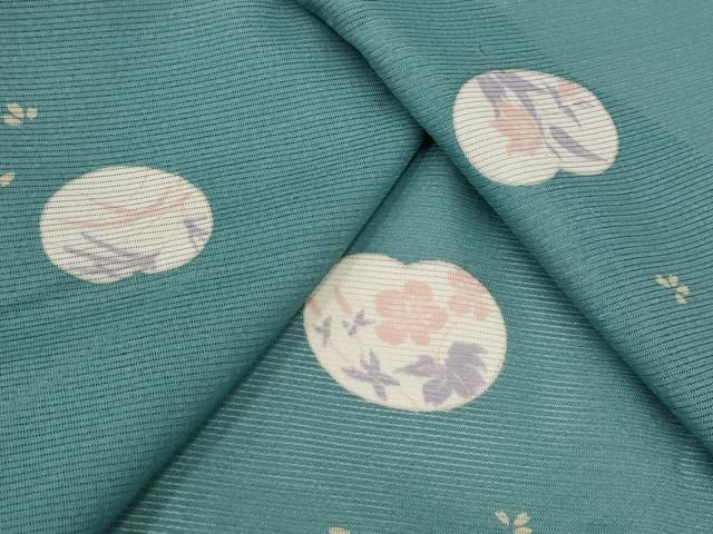 平和屋着物＊夏物 小紋 絽 花菱文 洗える着物 未使用 AAAZ0393jd