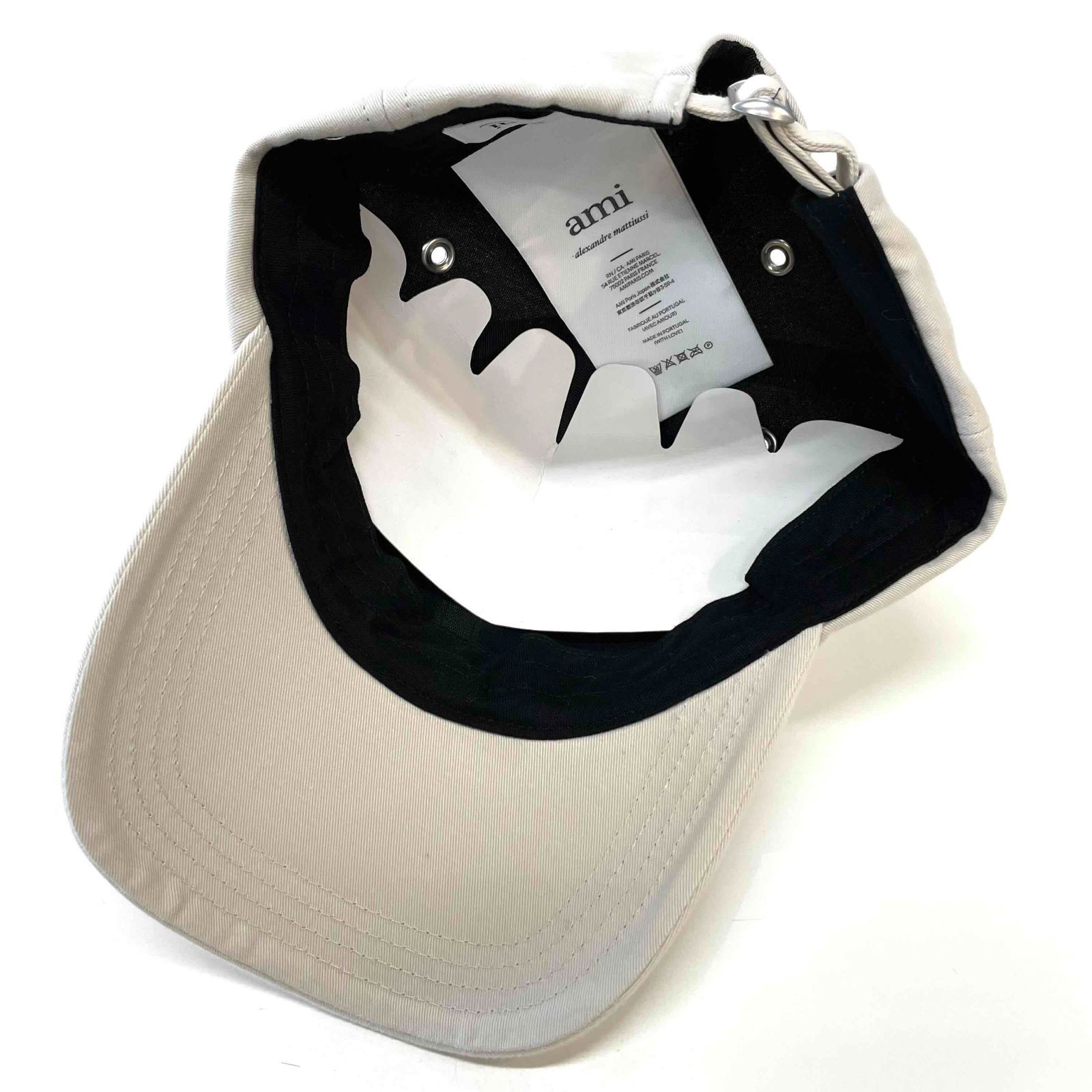 AMI Parisキャップ ホワイト AMI Paris White Ami De Coeur Cap AMI
