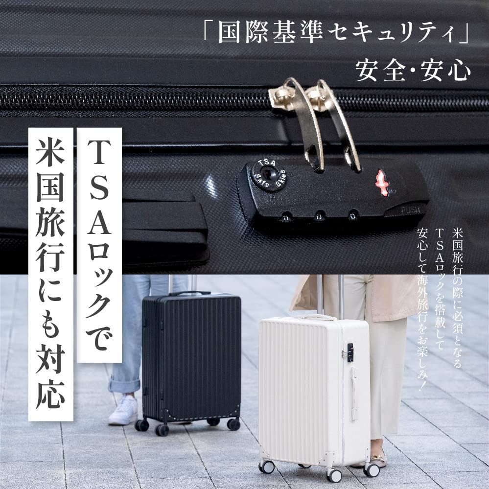 ピンク_Small チアキ スーツケース キャリーバッグ キャリーケース TSA