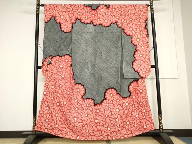 平和屋着物○豪華振袖 総絞り 更紗花文 正絹 逸品 AAAW4230np （平和屋  