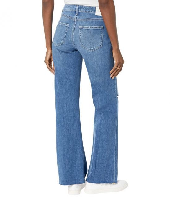 ペイジ レディース デニムパンツ ボトムス High-Rise Laurel Canyon Raw Hem in Simple Life Distressed 送料無料 ペイジ レディース デニムパンツ ボトムス Clean Front