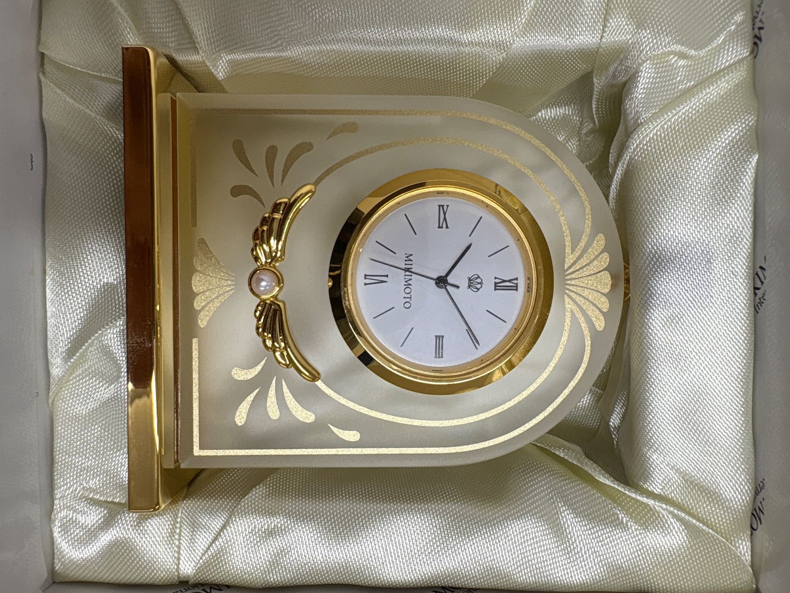 ミキモト 真珠付 置き時計アーチ型 MIKIMOTO - メルカリ