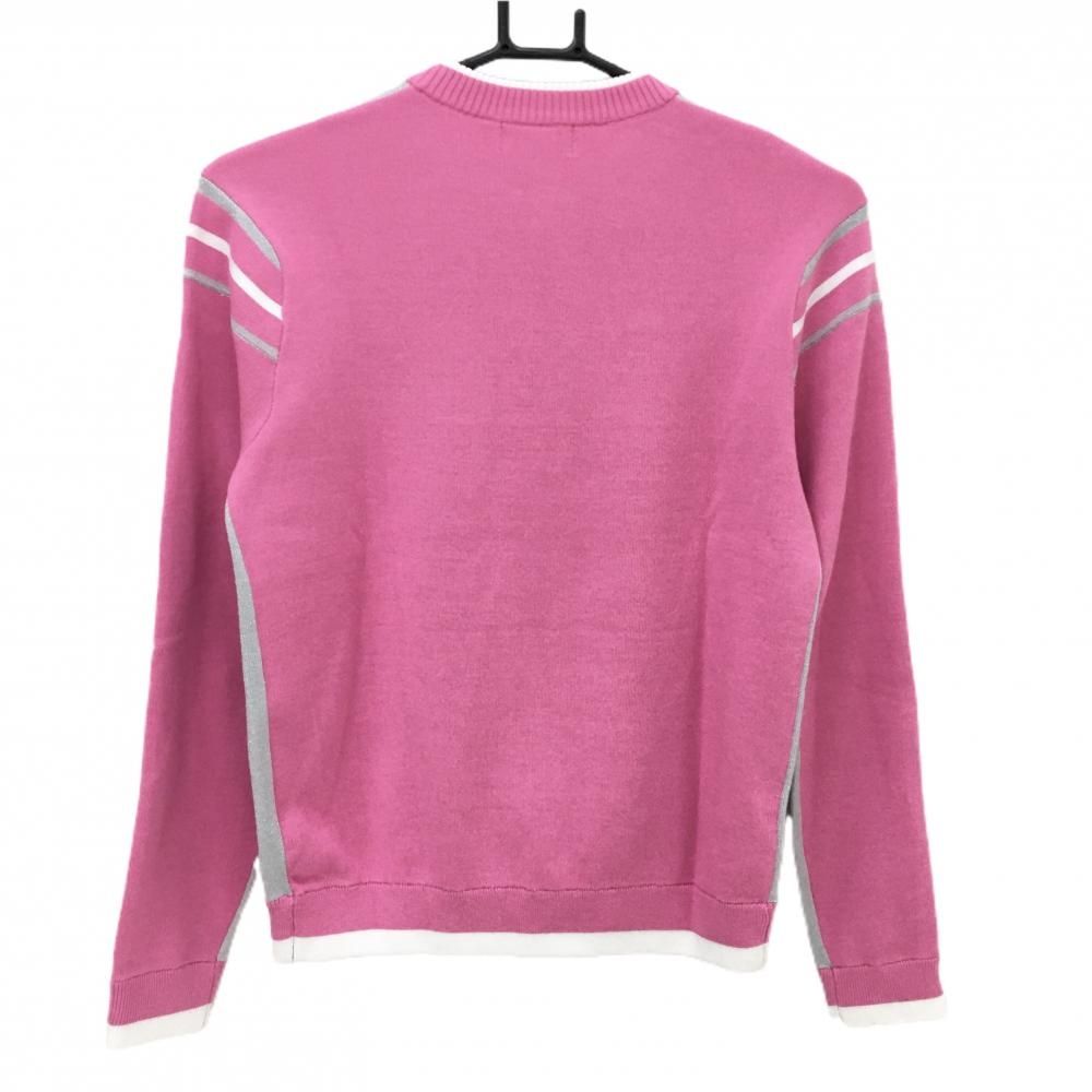 超美品】アルチビオ ニットジャケット ライトグレー×ピンク ラメ