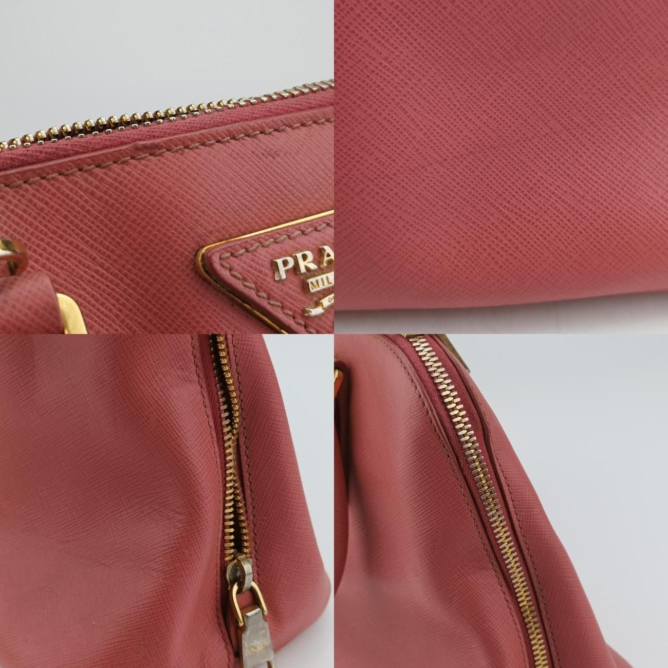 プラダPradaプロムナードピンクサフィアーノレザーBL083731