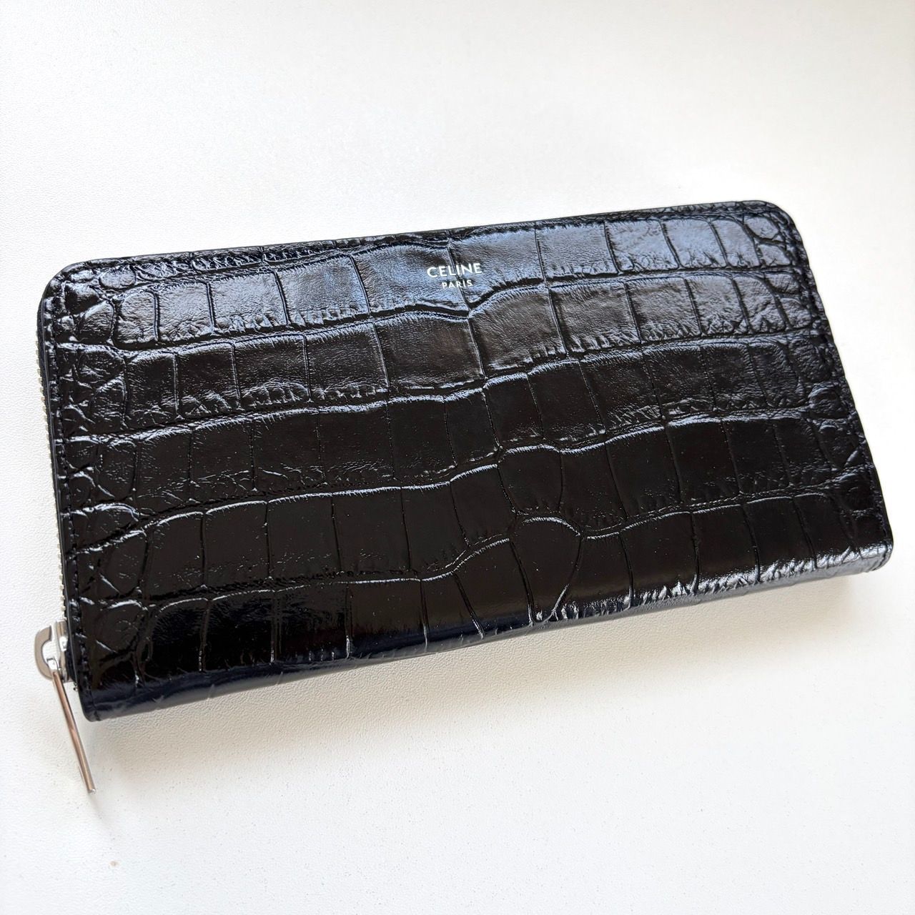 未使用級【参考定価】￥102,300 セリーヌ/CELINE クロコ ラージ