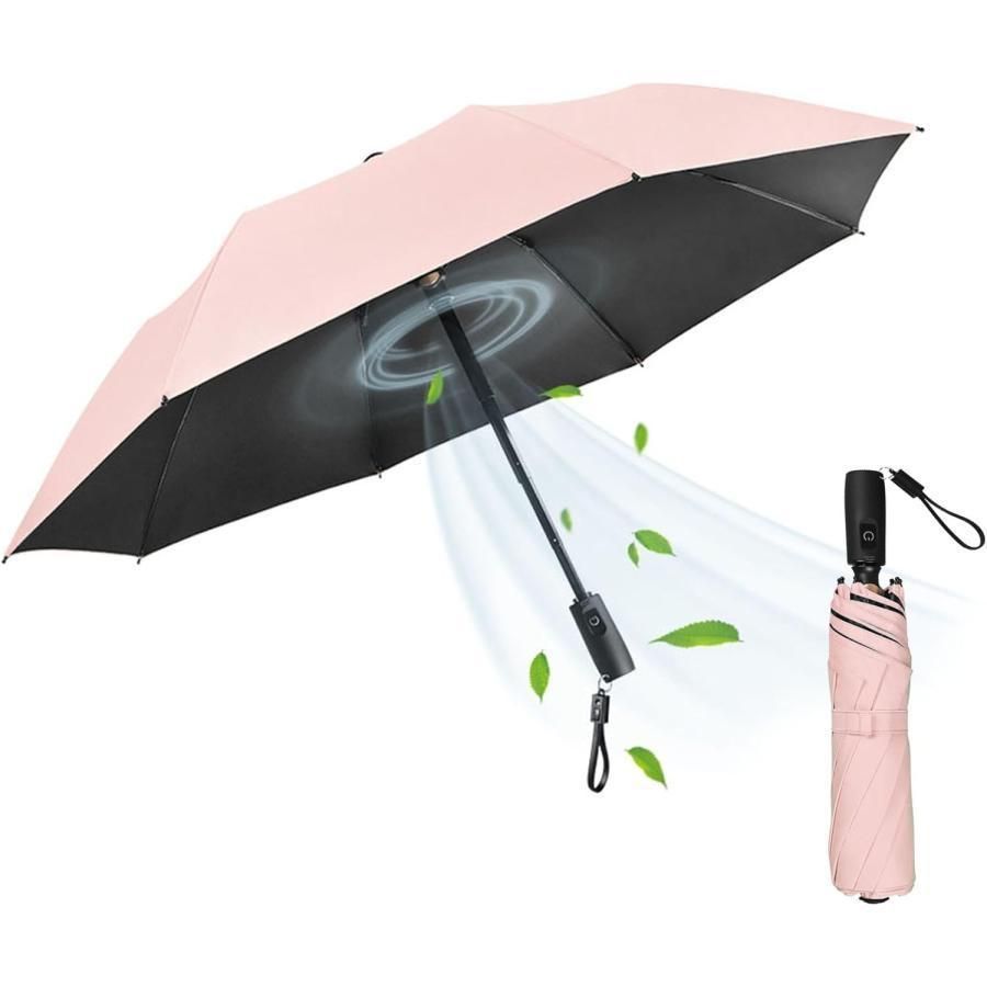 晴雨兼用傘 ファンで涼むゴルフ傘