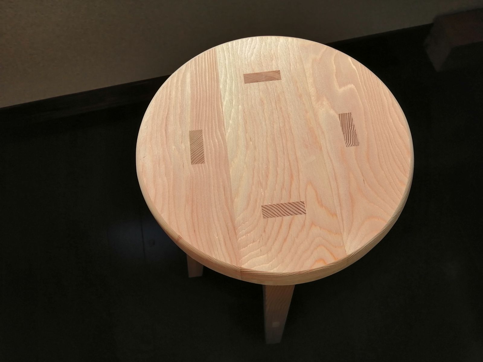 ほぞ組】 栗材スツール 高さ52cm 丸椅子 stool-