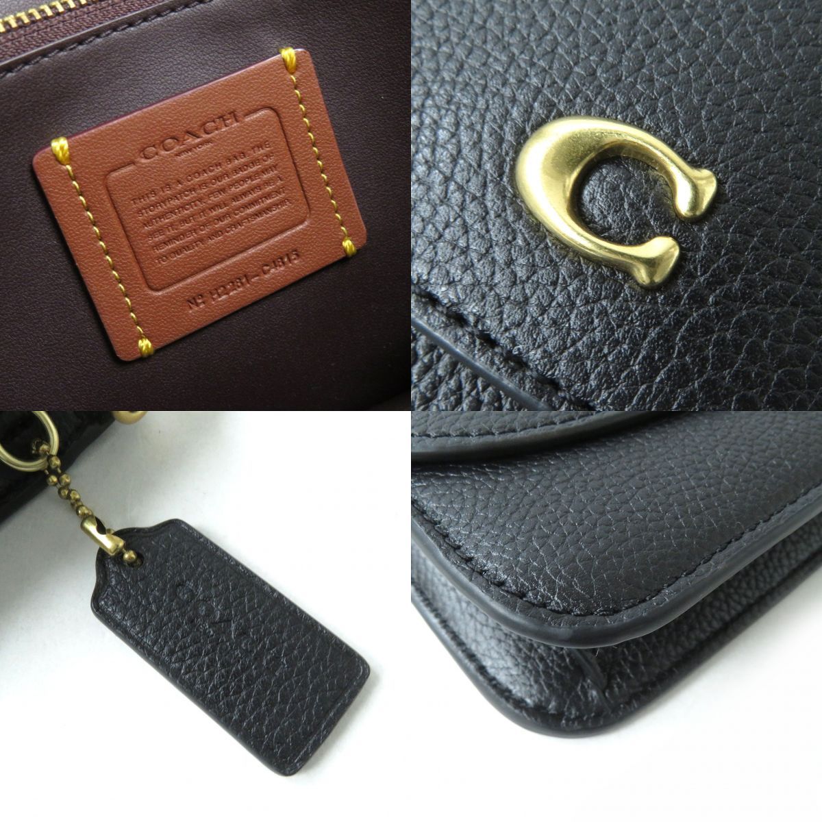 極美品△COACH コーチ C4815 ヘイデン ポリッシュド ペブルレザー 2WAY