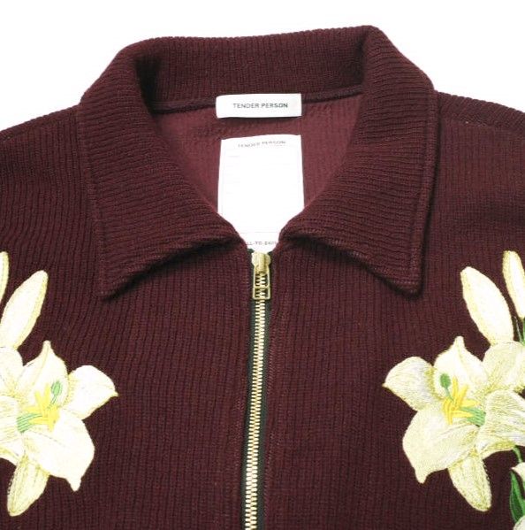 TENDER PERSON テンダーパーソン 23AW 日本製 WHIET LILY EMBROIDERY