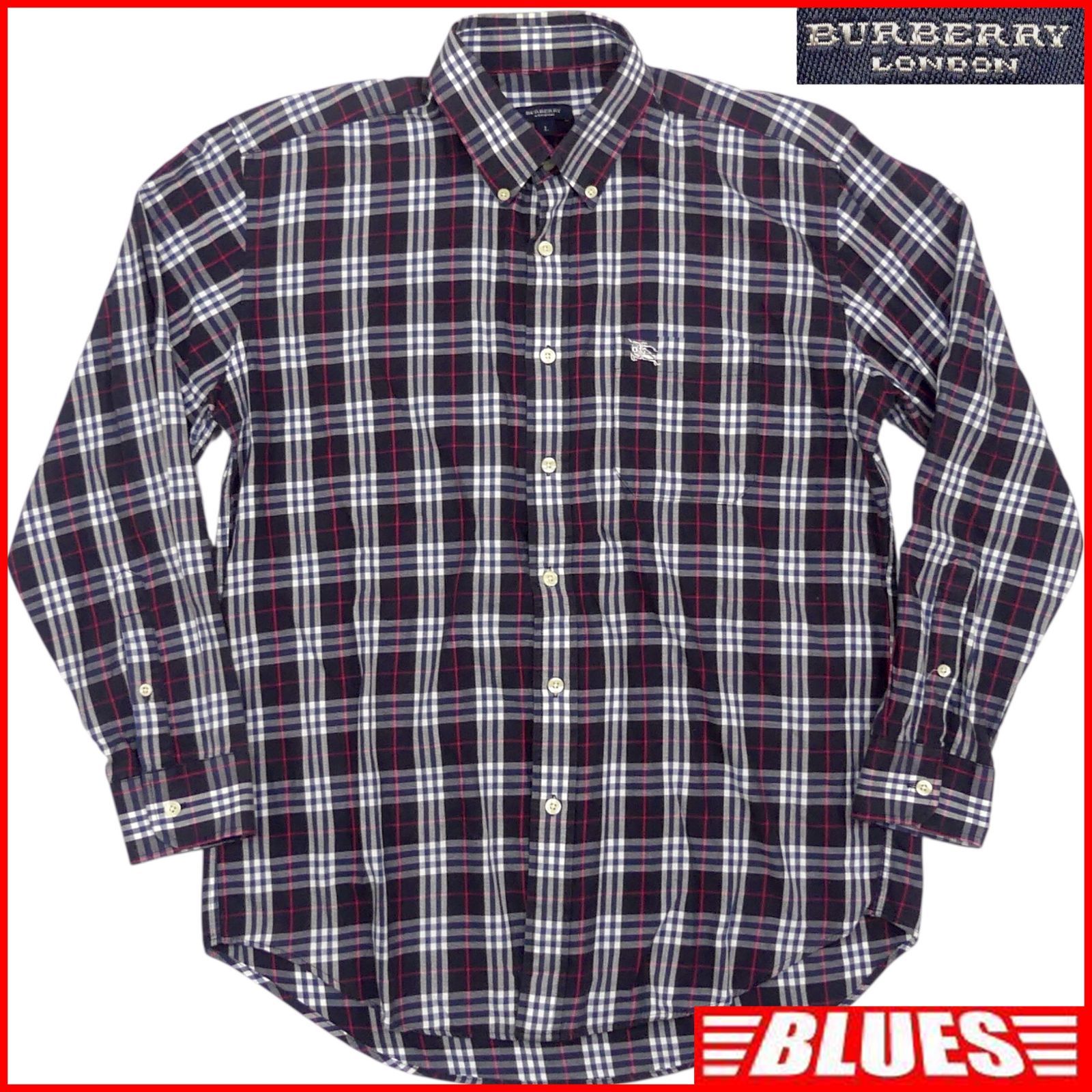 BURBERRY LONDON バーバリーロンドン L ノバチェック シャツ L