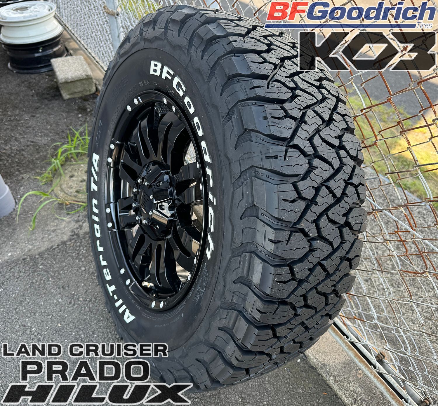 265/65R17 ハイラックス サーフ パジェロ タイヤホイールセット 17インチ BF Goodrtch KO3 ホワイトレター LEXXEL  Balano ブラック系ホイール オフロードカスタム定番タイヤセット オフロード仕様お勧め♪ - メルカリ