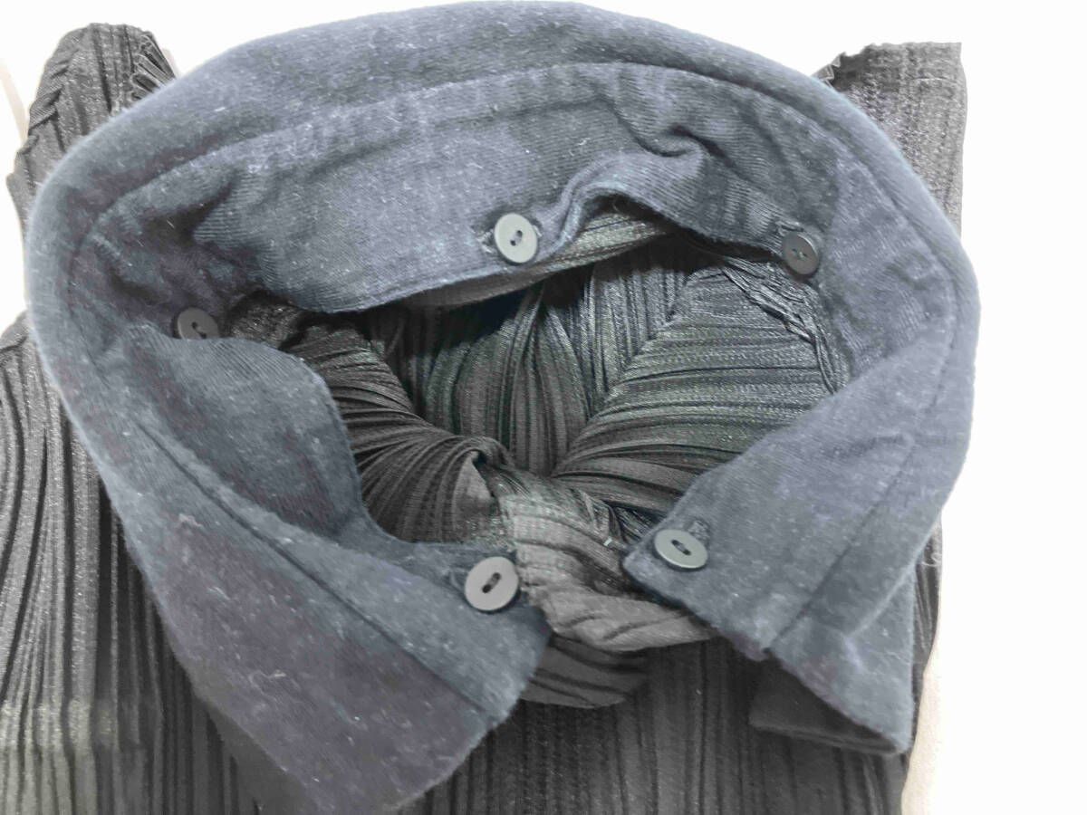 PLEATS PLEASE ／PP43-JK632／BLK ／ポロシャツ／襟付け外し可