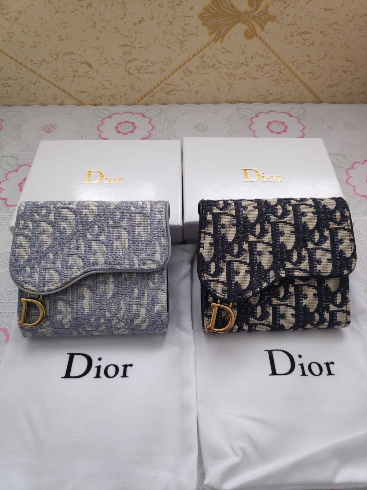 大人気美品！クリスチャンディオール/Dior3つ折り財布☆ロータスウォレット折りたたみ財布 レディース☆新品未使用