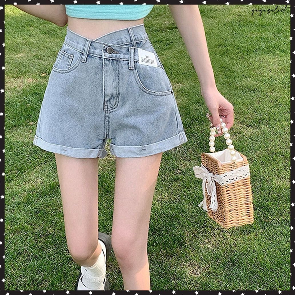 カジュアル ローライズ デニム 裾 折り返し ショートパンツ Amazon | [Ptika] ショートパンツ デニム レディース セクシー