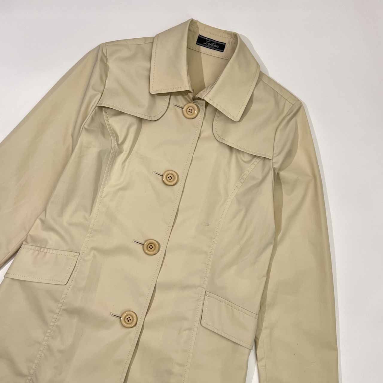 Leilian レリアン ハーフ丈 トレンチコート 9/アイボリー レディース  