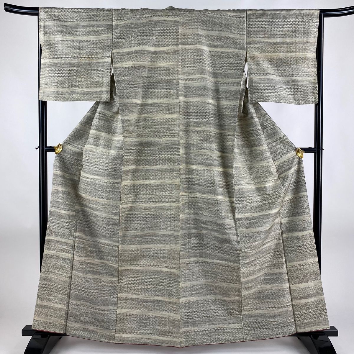 紬 身丈158.5cm 裄丈63cm 正絹 名品 【中古】（訪問着 身丈158.5cm 裄  