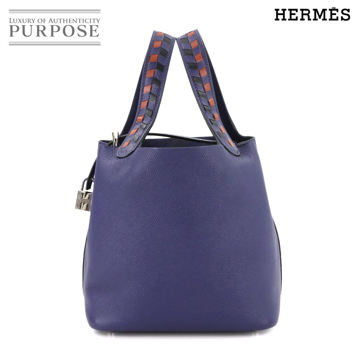 ✨新品展示品✨HERMES❤️ピコタンロックPM♪ダークブラウン系ショコラ✨ ピコタンロックMM トリヨンモーリス ルージュセリエ シルバー
