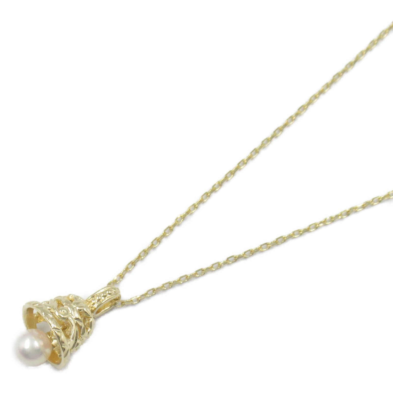 ミキモト MIKIMOTO ネックレス パール ネックレス 首回り40cm K18 
